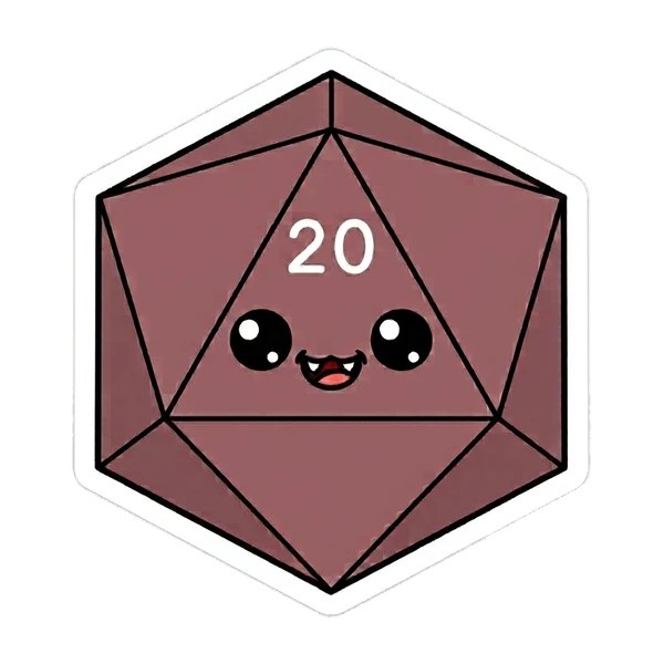Gnasher's d20, rolling