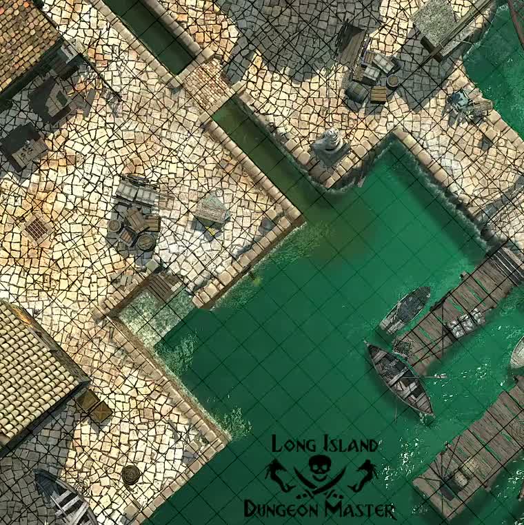 Harbor Docks animated battle map
